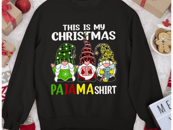 Rd xmas plaid gnome this is my christmas pajama men women kids shirt t shirt design online