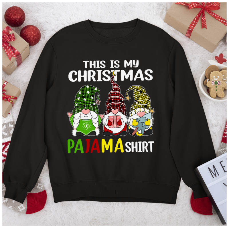 RD Xmas Plaid Gnome This Is My Christmas Pajama Men Women Kids Shirt