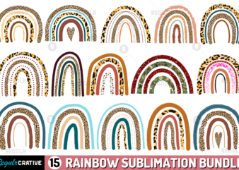 Rainbow Sublimation Bundle t shirt design online