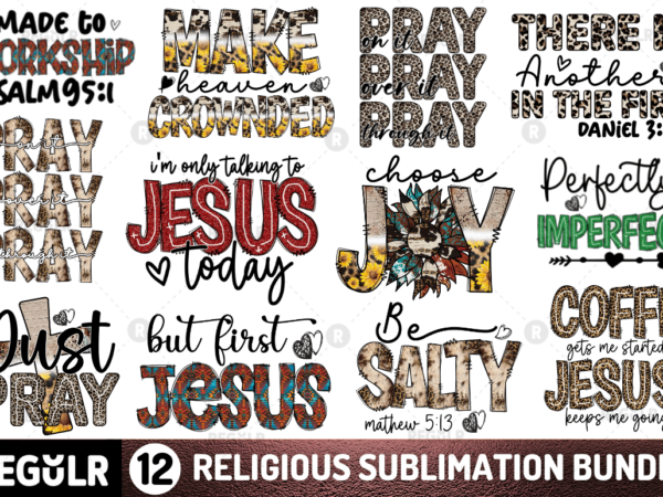 Religious sublimation bundle t shirt design online