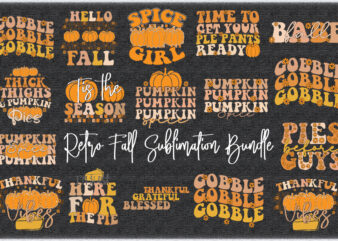 Retro Fall Sublimation Bundle t shirt design online