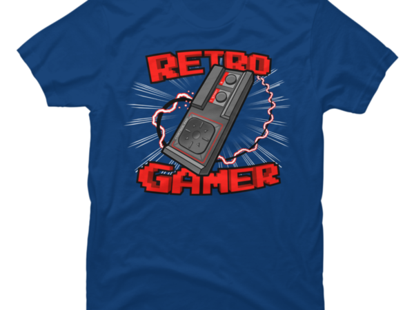 Retro gamer shirt – 8-bit video game pixel nostalgia t shirt design online