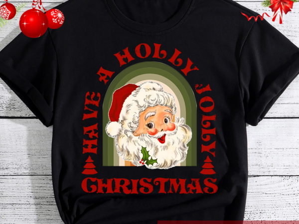 Retro santa vintage png, santa tee, vintage graphic tee, merry christmas shirt, vintage santa graphic png file tc
