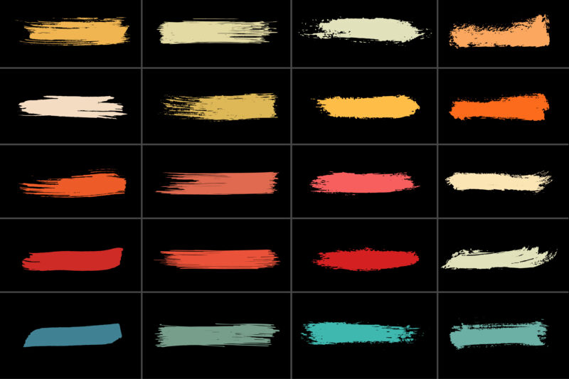 Ink Paint Brush Stroke Texture Bundle for T-Shirt Design