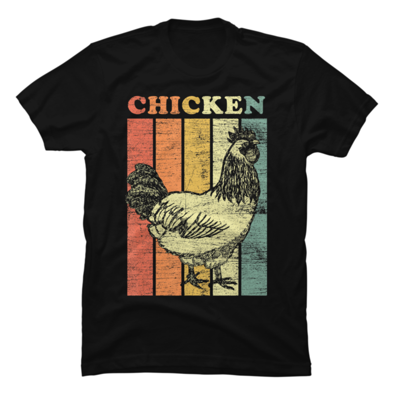 Retro Vintage Style Farm Animal Farmer Chicken - Buy t-shirt designs