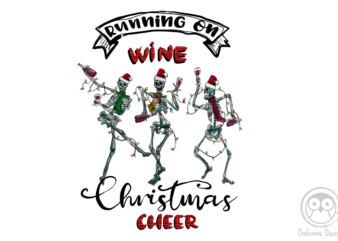 Running On Wine Christmas Cheer PNG Christmas