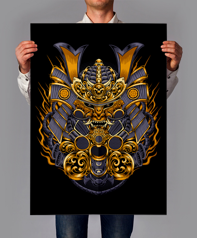 JAPANESE – Samurai & Oni Mask Designs Bundle