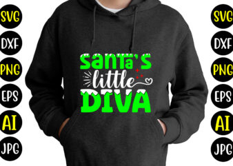 Santa’s Little Diva T-shirt Design