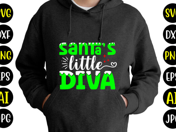 Santa’s little diva t-shirt design