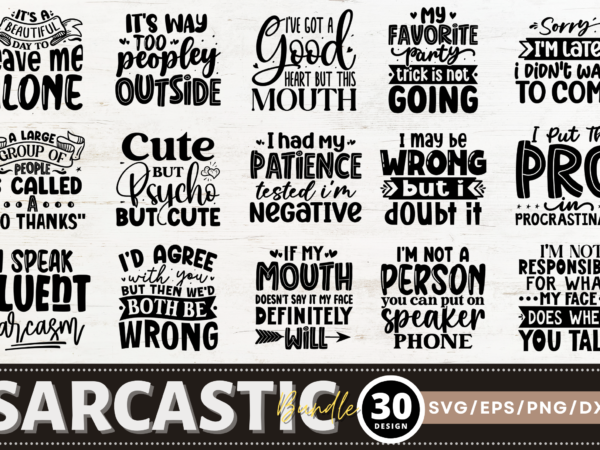 Sarcastic svg bundle t shirt template vector