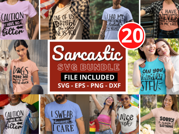 Sarcastic svg bundle t shirt template vector