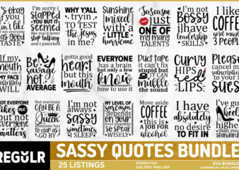 Sassy Quotes SVG Bundle