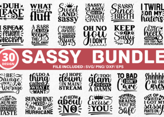 Sassy Quotes Bundle t shirt template vector