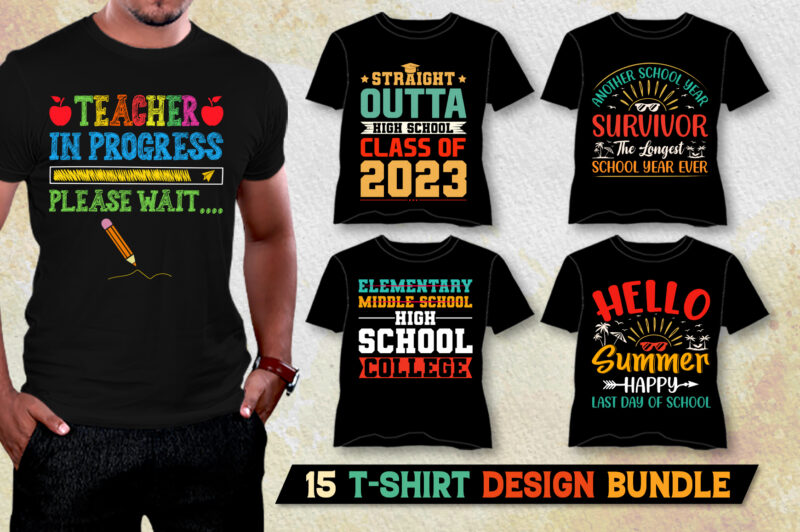 School T-Shirt Design Bundle