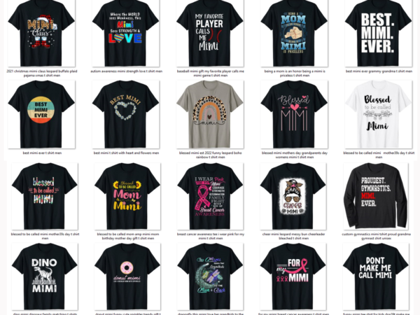20 Mimi PNG T-shirt Designs Bundle For Commercial Use Part 1 - Buy t ...