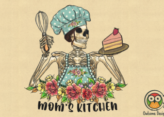 Skeleton Mom Kitchen Sublimation PNG