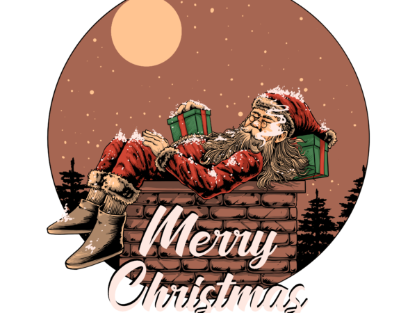Sleeping santa t shirt template vector