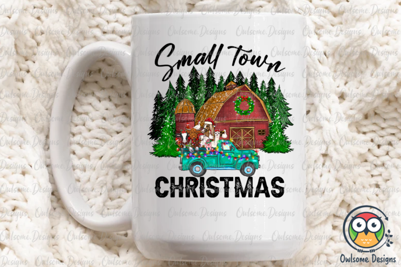 Small Town Christmas PNG Sublimation