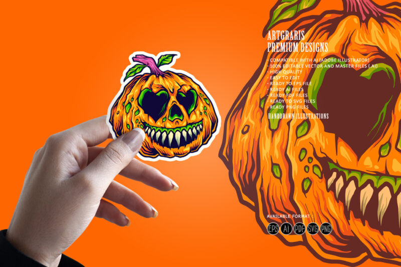Scary evil pumpkins halloween svg