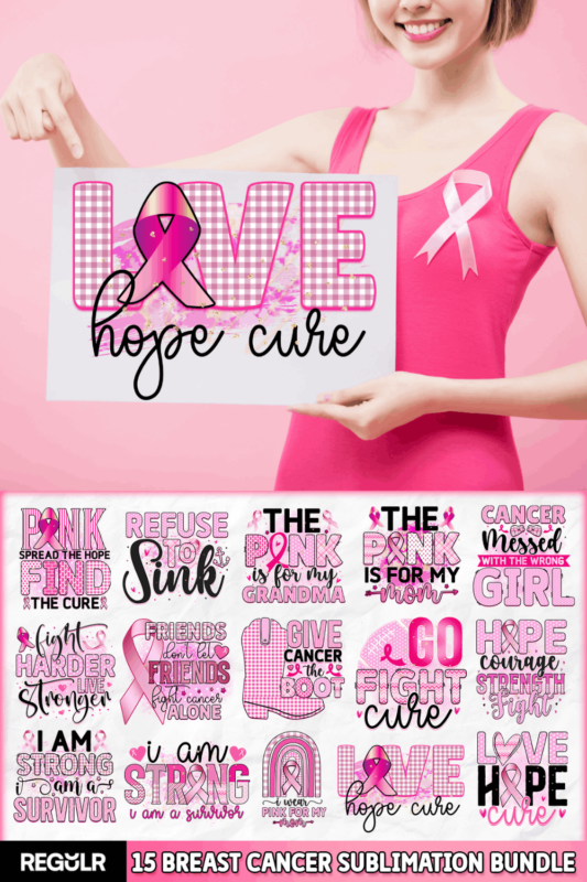 Breast Cancer Sublimation Bundle