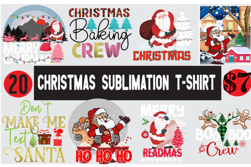 Christmas Sublimation T Shirt design, christmas svg mega bundle ,130 christmas design bundle , christmas svg bundle , 20 christmas t-shirt design , winter svg bundle, christmas svg, winter svg,