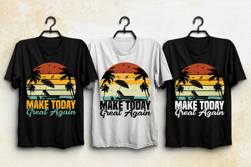 120 Retro Vintage Sunset T-Shirt Design Mega Bundle