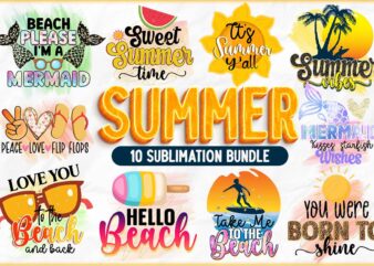 Summer Sublimation Bundle t shirt template vector