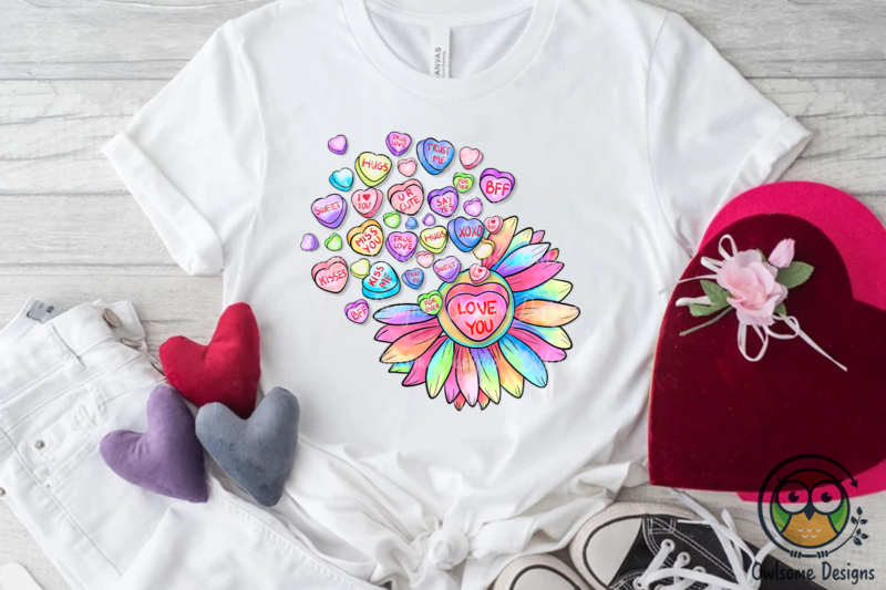 Sunflower Candy Valentine Love PNG