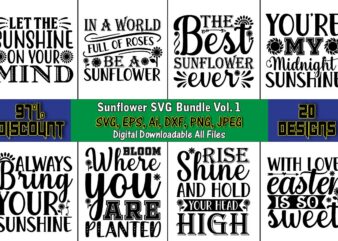Sunflower T-Shirt Bundle, Sunflower SVG Bundle, Sunflower SVG, Flower Svg, Monogram Svg, Half Sunflower Svg, Sunflower Svg Files, Silhouette, Cameo,Sunflower T-Shirt Design Bundle, T-Shirt Design Bundle, T Shirt Design SVG,