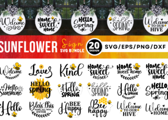 Sunflower Door Signs Bundle