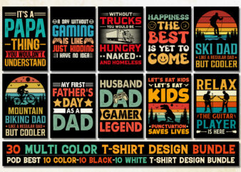 Sunset Vintage T-Shirt Design Bundle