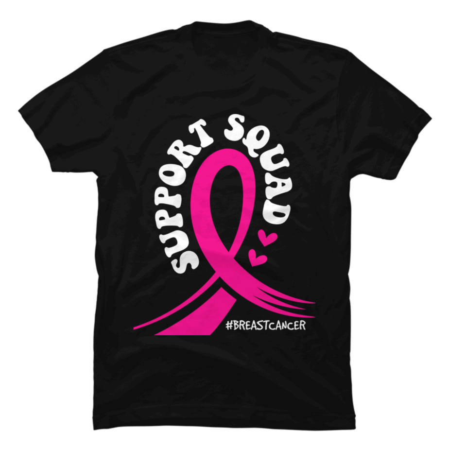 Support Squad Breast Cancer Awareness Pink Ribbon - Buy t-shirt designs