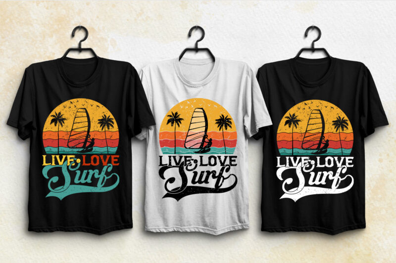 120 Retro Vintage Sunset T-Shirt Design Mega Bundle