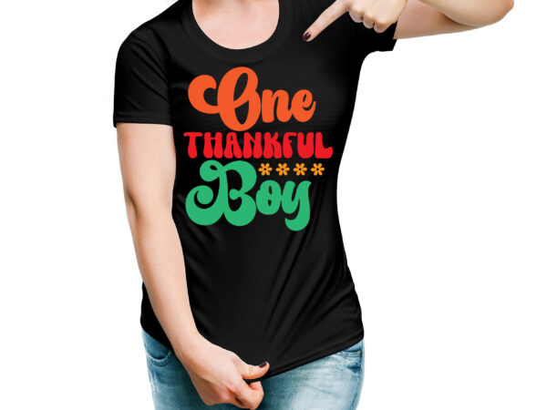 One thankful boy vector design