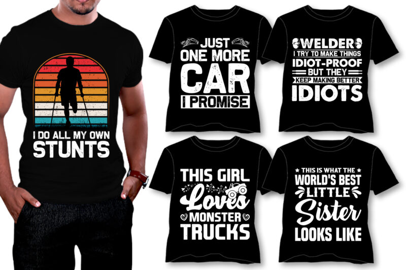 100 T-Shirt Design Bundle-Trendy Pod Best T-Shirt Design Bundle