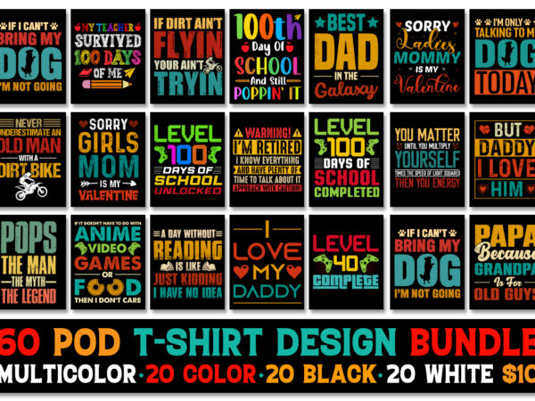 60 t-shirt design bundle