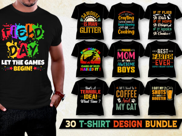 T-shirt design bundle png svg eps