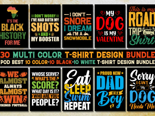 T-shirt design bundle png svg eps