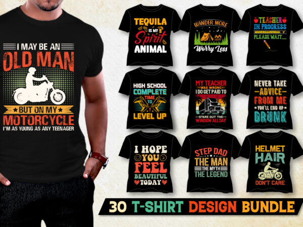 T-shirt design bundle-retro vintage