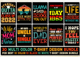 T-Shirt Design Bundle-Typography