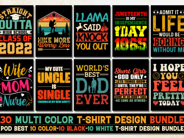 T-shirt design bundle-typography