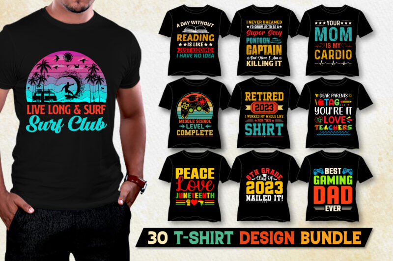 T-Shirt Design Bundle for POD