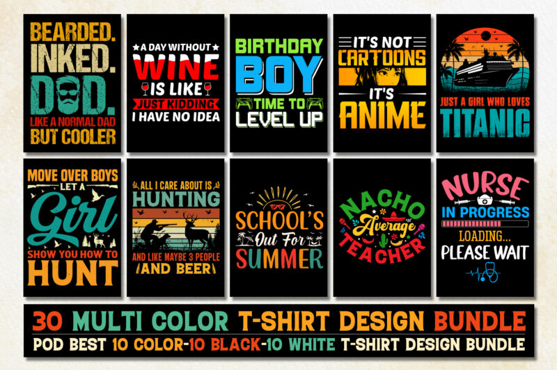 T-Shirt Design Bundle-Trendy Pod Best T-Shirt Design Bundle