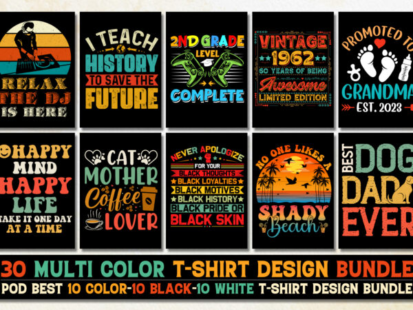 T-shirt design bundle for pod