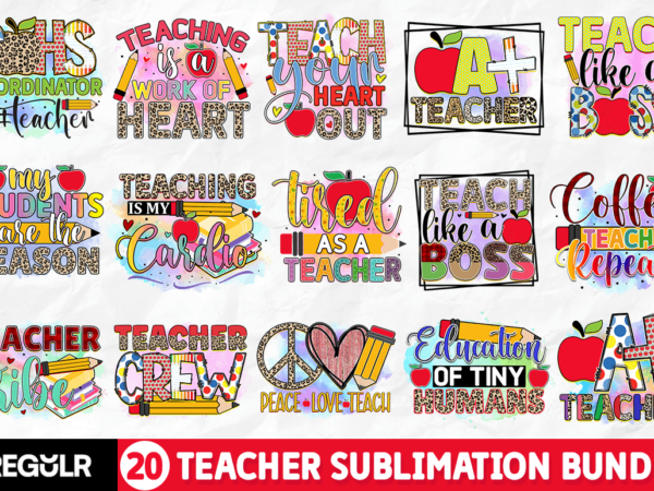 Teacher sublimation bundle t shirt designs for sale Teacher sublimation bundle t shirt designs for sale