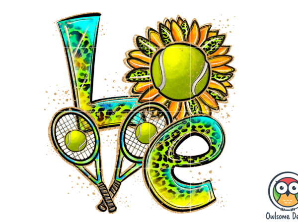 Tennis love sublimation png designs