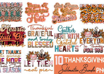 Thanksgiving Sublimation Bundle t shirt designs for sale