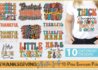 Thanksgiving Sublimation Bundle t shirt designs for sale