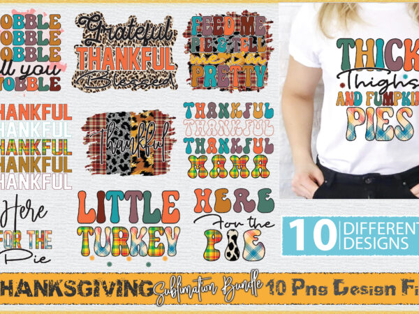 Thanksgiving sublimation bundle t shirt designs for sale