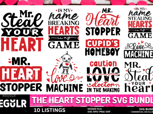 The heart stopper svg bundle t shirt designs for sale